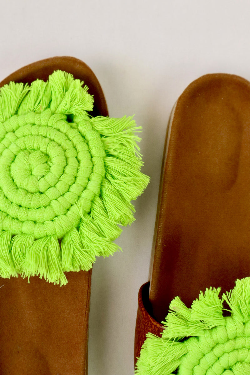 High Luna Curl - Macrame Slippers