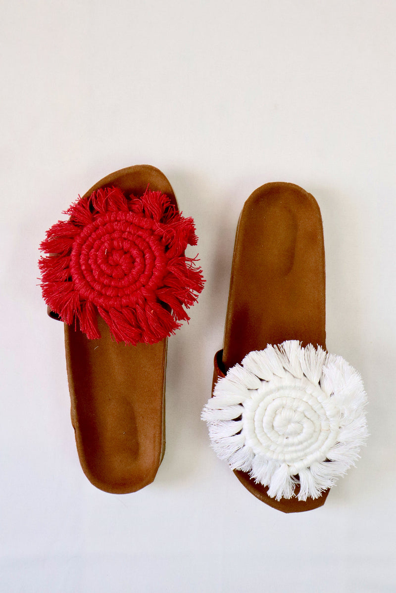 High Luna Curl - Macrame Slippers