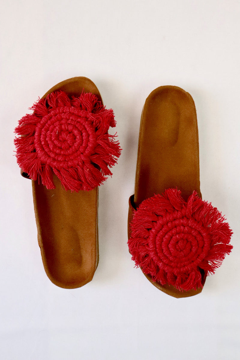 High Luna Curl - Macrame Slippers