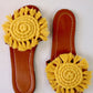 Luna Curl - Flat Macrame Slippers