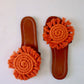 Luna Curl - Flat Macrame Slippers