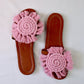 Luna Curl - Flat Macrame Slippers