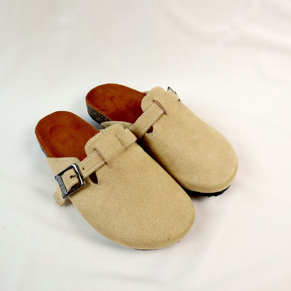 Beige - Suede Clog