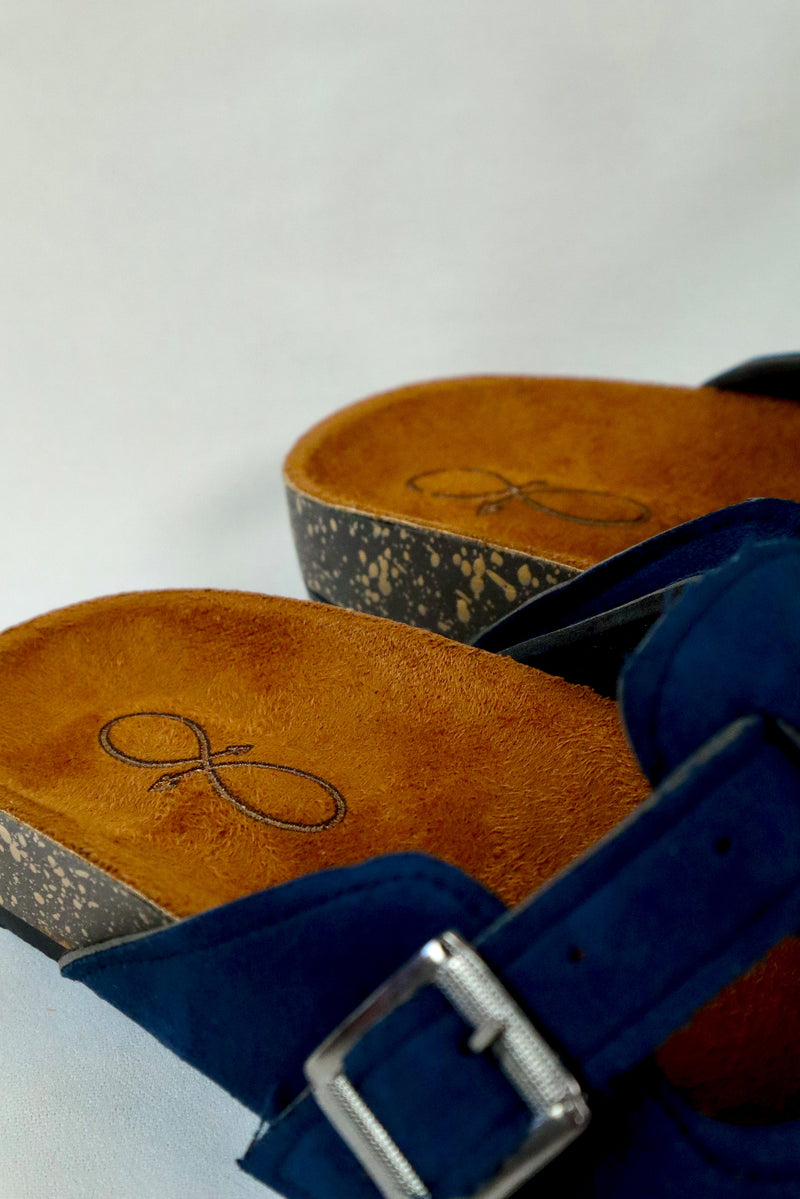 Navy Blue - Suede Clog