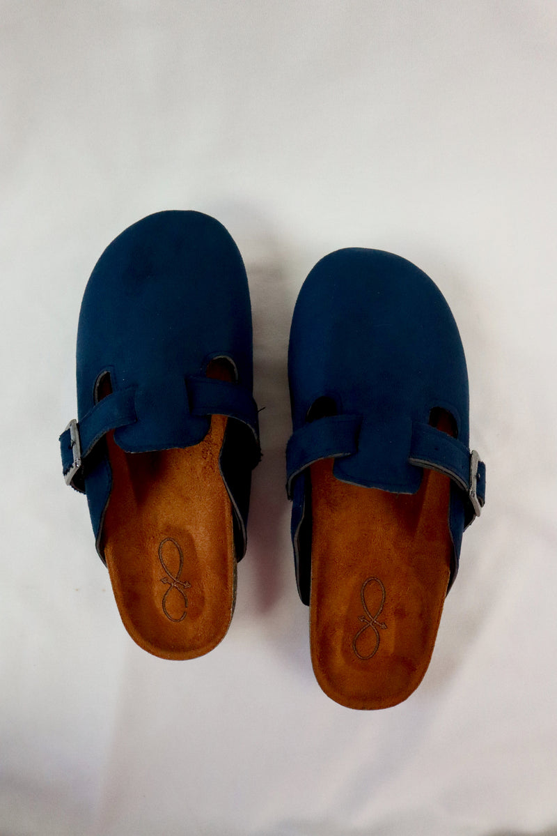 Navy Blue - Suede Clog