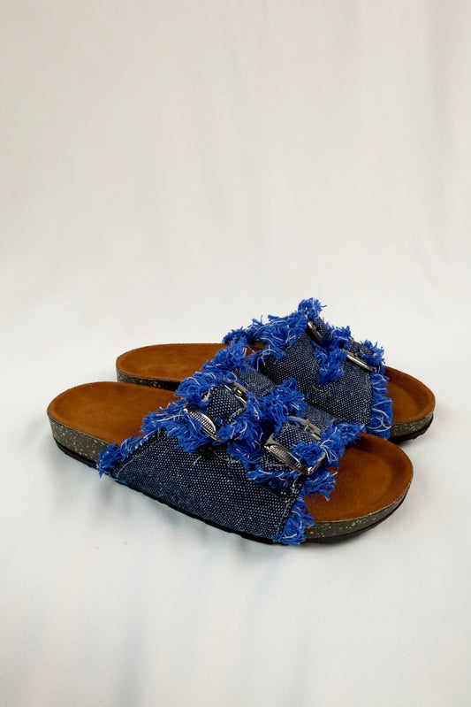 Nola Denim Sandal - Dark Blue