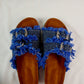 Nola Denim Sandal - Dark Blue