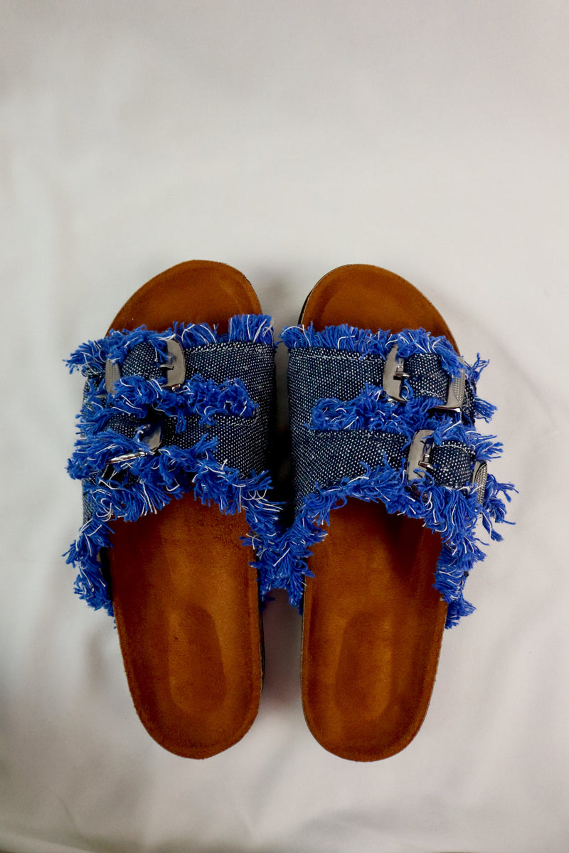 Nola Denim Sandal - Dark Blue