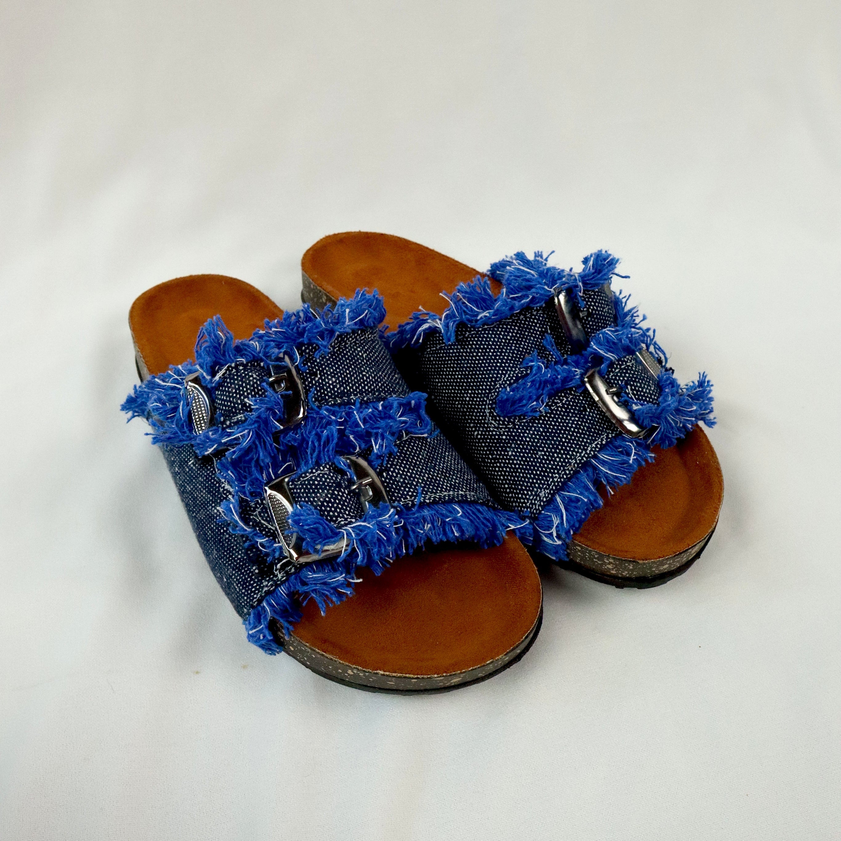 Nola Denim Sandal - Dark Blue – Crochnal