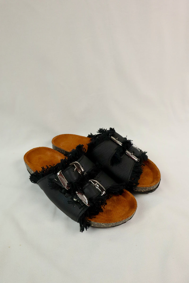 Nola Denim Sandal - Black