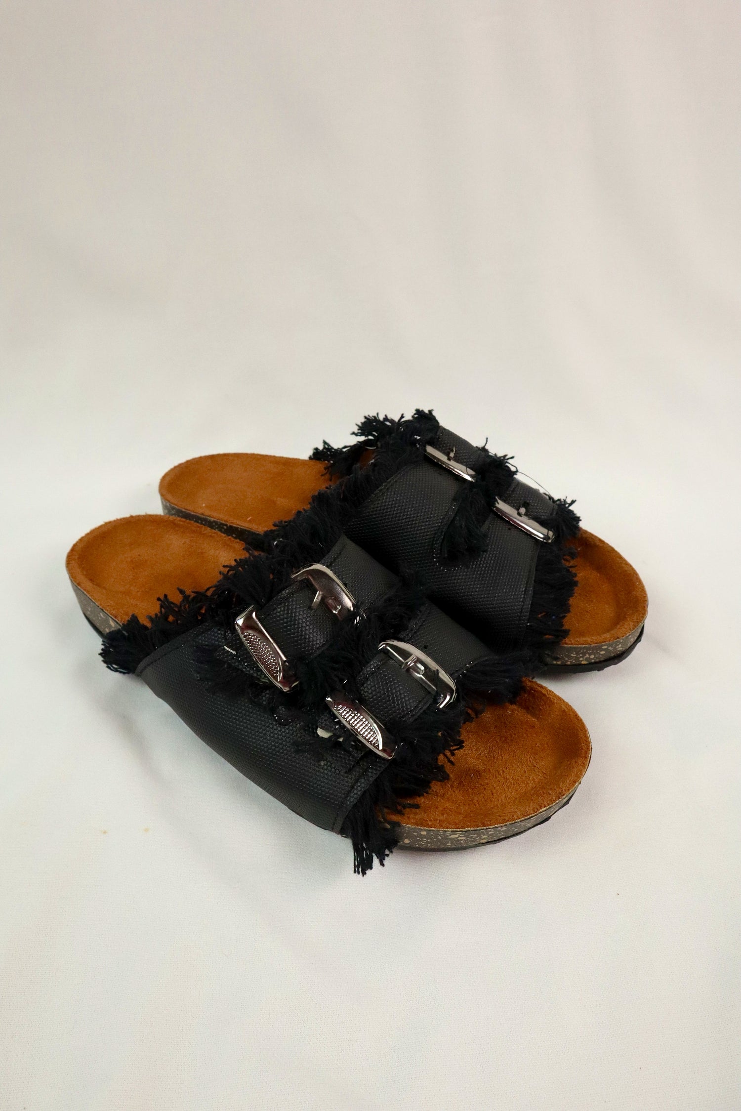 Nola Denim Sandal - Black