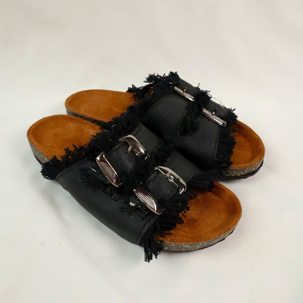 Nola Denim Sandal - Black