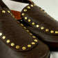Solène Strap Clog – Brown Leather