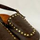Solène Strap Clog – Brown Leather