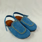 Solène Strap Clog – Baby Blue Suede