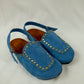Solène Strap Clog – Baby Blue Suede