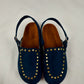 Solène Strap Clog – Navy Blue Suede