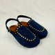 Solène Strap Clog – Navy Blue Suede