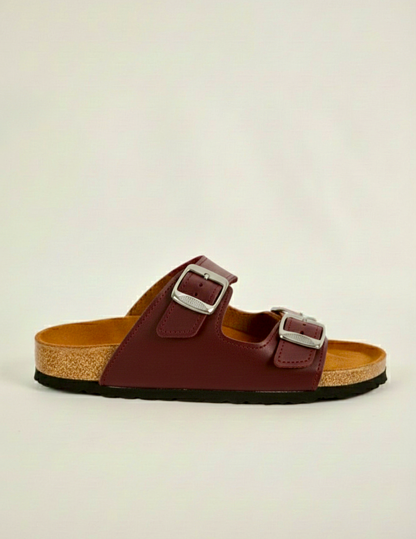 Atlas Sandel - Burgundy Leather – Crochnal