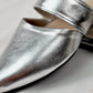 Silver mule - Elegant gleam ribbon touch