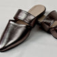 Smokey mule - Elegant gleam ribbon touch