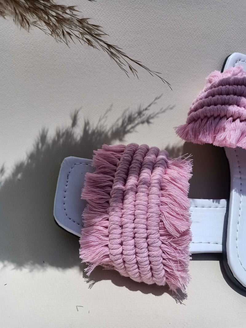 Wanda - Flat Macrame Slippers
