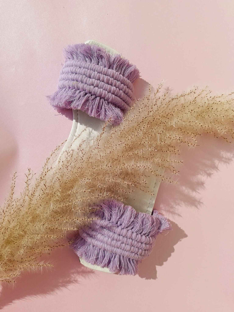 Wanda - Flat Macrame Slippers