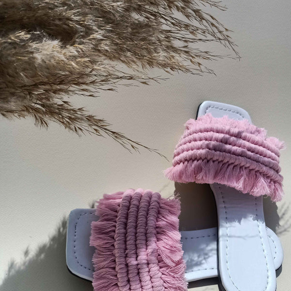 Wanda - Flat Macrame Slippers