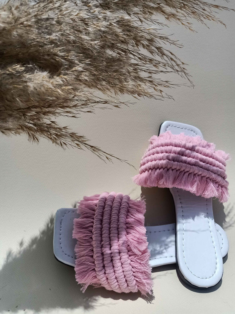 Wanda - Flat Macrame Slippers