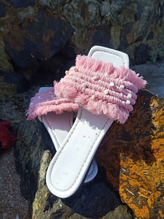 Wanda - Flat Macrame Slippers
