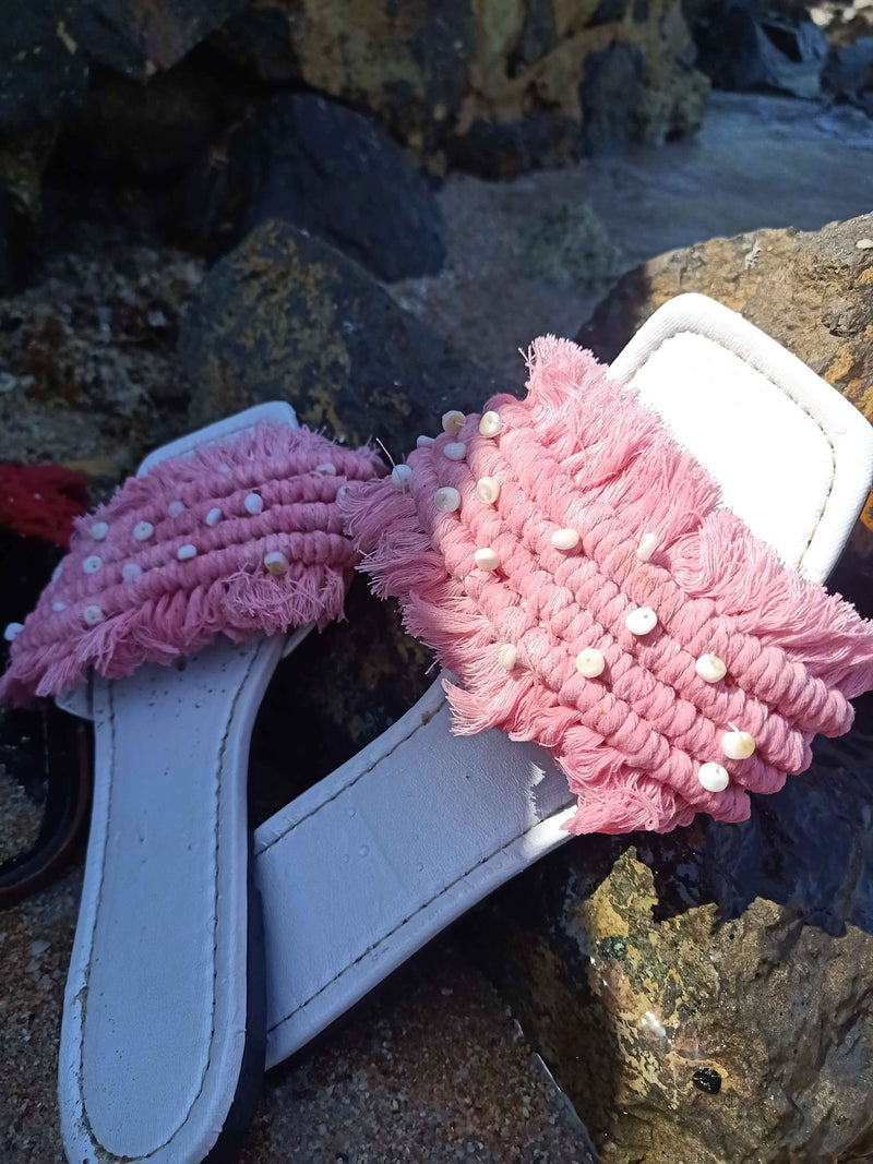 Wanda - Flat Macrame Slippers